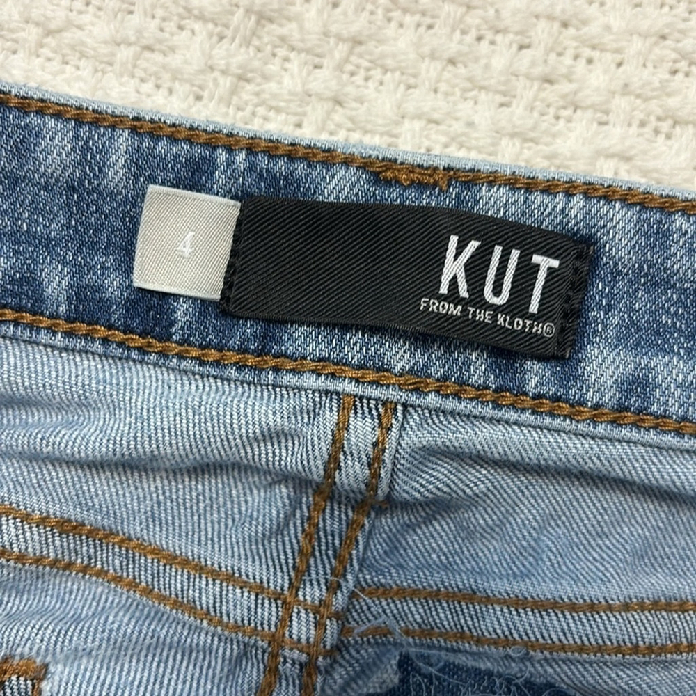 KUT FROM THE KLOTH jeans Catherine Fab AB Boyfriend high rise distressed size 4 - Picture 5 of 14